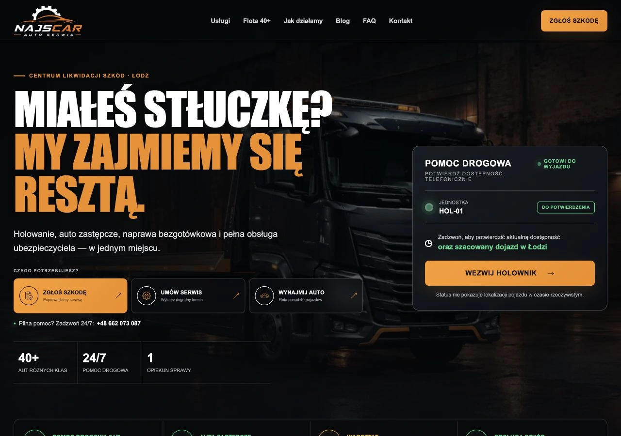 Podgląd strony NAJSCAR